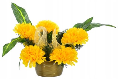 STROIK compositie voor een graf begraafplaats kunstbloemen