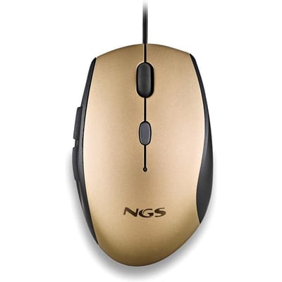 NGS Moth Ergonomische Bedrade Muis met USB Type-C - Goud