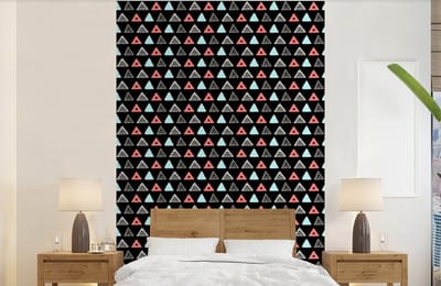 Behang - Fotobehang Jongens - Design - Driehoek - Breedte 140 cm x hoogte 220 cm