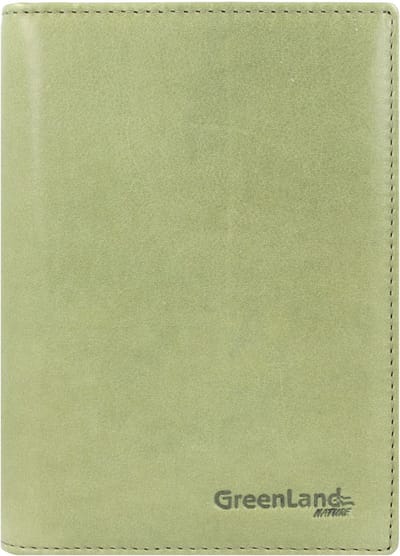 Greenland Nature Zachte gekleurde paspoorthoes RFID leer 12 cm - pistazie