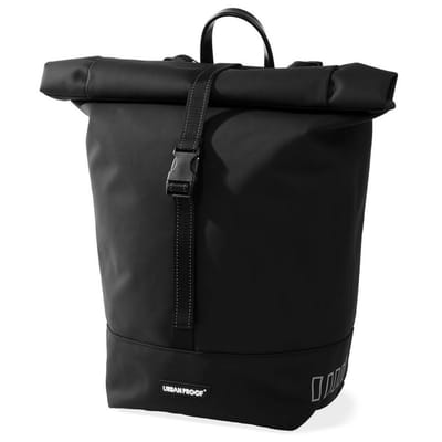 Gerecyclede enkele fietstas Urban Proof Rolltop 20 liter 30 x 15 x 42 cm - Zwart