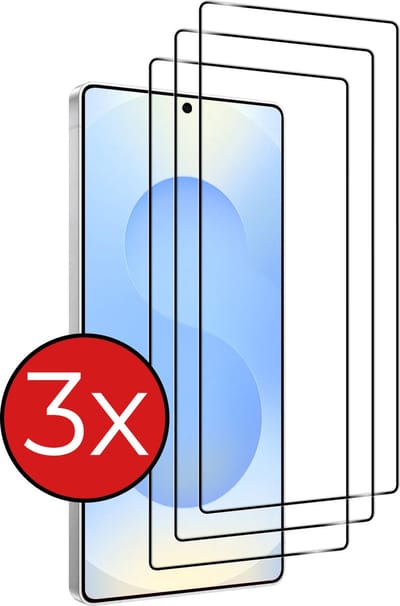 Screenprotector - 3 Stuks - Geschikt voor Samsung Galaxy S25 Ultra - Full Cover - Beschermglas - Gehard Glas - Tempered Glass - Screen Protector