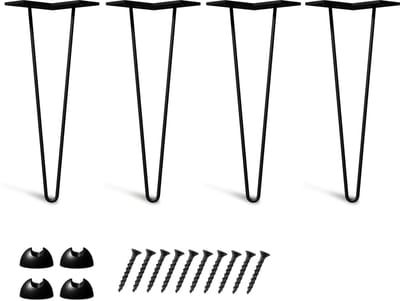 Tafelpoten Hairpin set 4 stuks – 36 cm – Meubelpoten - Zwart - Bodo®