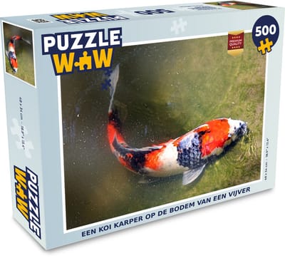 Puzzel Een koi karper op de bodem van een vijver - Legpuzzel - Puzzel 500 stukjes