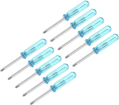 Mini Phillips Schroevendraaier 3 mm met Antislip Handvat voor Kleine Apparaten - Set van 2, Perfect voor Precisiewerk en Klusjes