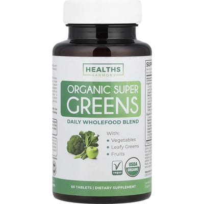 Healths Harmony, Super Greens Bio, 60 Comprimés