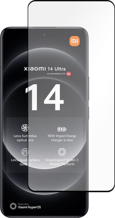 Just in Case screenprotector geschikt voor Xiaomi 14 Ultra - Screenprotector Full Cover Gehard Glas