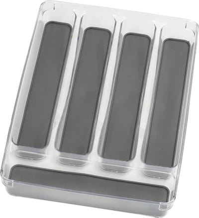 Wenko Bestekbak 23 X 32,5 X 4,5 Cm Transparant/grijs