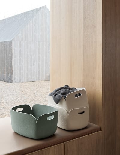 Muuto - Restore bewaarmand hoekig - nevelgroen