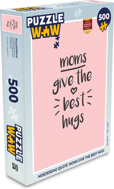 Puzzel Spreuken - Moms give the best hugs - Quotes - Mama - Legpuzzel - Puzzel 500 stukjes