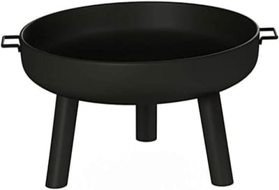 Buitenhaard - Vuurkorf Tuin - Terras Verwarmen - Driehoekige Steun - 82.5 cm Diameter - Zwart