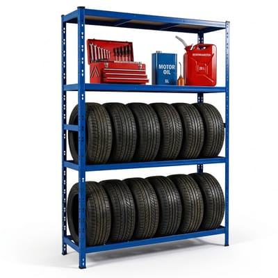 Bandenrek voor 12 banden - 180 x 120 x 40 cm - 600 kg - blauw