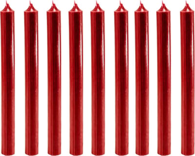 Cactula mooie dinerkaarsen 19.5 cm Donkerrood 18 stuks | 6 branduren