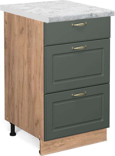 Vicco Fame-Line Keukenonderkast – 50 cm, WB Marmer Groen-Goud Landhuis