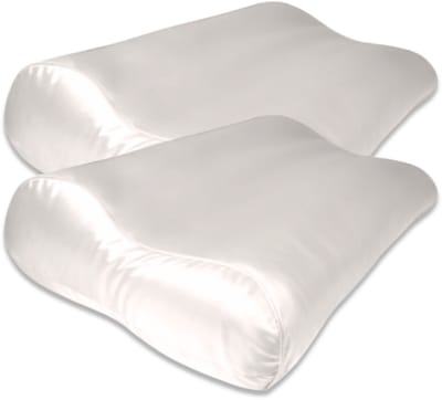 2x Zijden Kussensloop Ergonomisch Soft Ivory - 22MM - Silk Heaven - 40x60cm