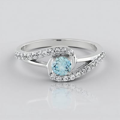 Cavill - Zilveren Ring 925 Sterling - Ratanakiri Zirkoon 0,57 ct & 24 Zirkonen 1,05 ct - Geplatineerd, Elegant, Rond Geslepen
