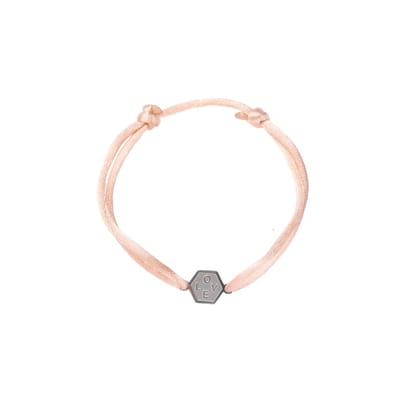 Go Dutch Label Armband touw 5 hoek love Silver/Taupe B2351-6