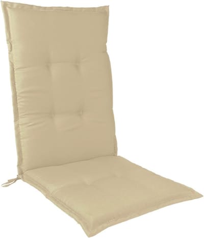 Tuinstoelkussens Hoge Rug - Buitenkussens Terras - Buiten Ontspannen - UV-bestendig - 120 x 50 cm - Beige