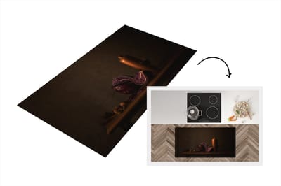 Keukenloper - Loper keuken - Stilleven - Rode Kool - Tafel - Schilderij - Vaas - Donker - Kunst - 120x60 cm - Keukenloper vinyl