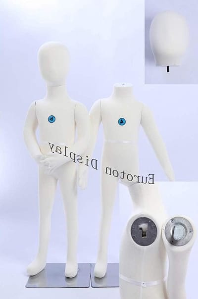 Kinder Mannequin - Kinderpop etalage - Kleding showen - Flexibel en buigbaar - 95 cm - Wit