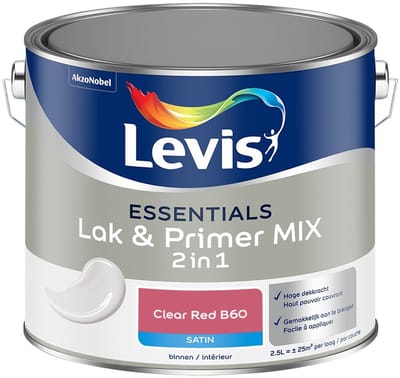 Levis - Essentials Lak & Primer Mix - Clear Red B60 - Mengverf - 2,5 L