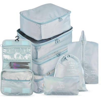 Opbergtassen 8-delige set Reisorganizer Koffer Inpakset Opbergcases Draagbare Bagage
