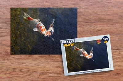 Puzzel Twee koi karpers in het water - Legpuzzel - Puzzel 500 stukjes