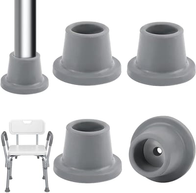Vervangende Poten voor Badstoelen met Grijze Silicium Caps en Antislip Zuignappen - Universeel en Geschikt voor Babystoelen