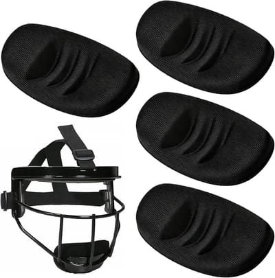 Softbal Veldspelers Gezichtsmasker - Beschermende Cup - Sport Bescherming - Zweetabsorberend Spons Pad - 11 x 6 x 4 cm