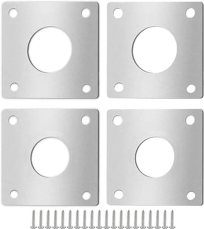 Set van 4 Beschermplaten voor Nestkasten, Vogelhuisjes, Roestvrijstalen Accessoires met 16 Schroeven, Ideaal voor Vogelbescherming en Nestbehoud
