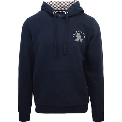 Aquascutum Hoodie met lange mouwen en kangoeroezak voor heren (Marine)