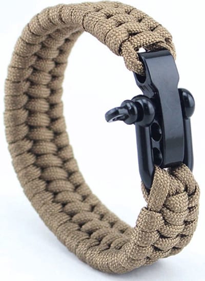 Paracord Survival Armband I Paracord Survival Armband I Extra Sterk I Bruin