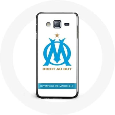 Case voor Samsung Galaxy j3 2016 Olympique de Marseille Logo Witte Achtergrond wit