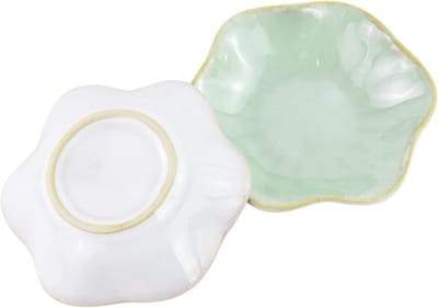 Unieke 4 Inch Keramische Schaal voor Hamster Voedsel, Sieraden Display en Decoratie met Lotusblad Design