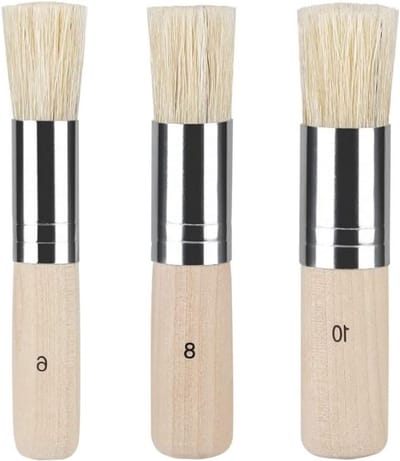 Krijtverfkwasten set voor kunstenaars - penselen, sjabloonpenselen en borstelharen voor acryl- en aquarelverf