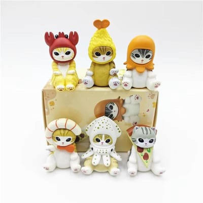 Mufosand Gebakken Garnalen Haai Kat Blind Box Rugzak Verzamelspeelgoed Pvc Actiefiguur Trendy Speelgoed Verjaardagscadeau