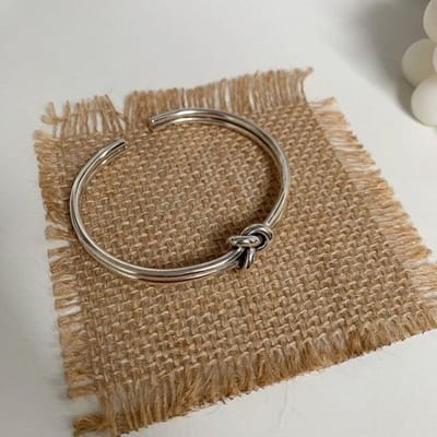 925 Sterling Zilveren Visknoop Bangles voor Vrouwen Geometrische Open Manchet Bangle Geschenken Sieraden brown