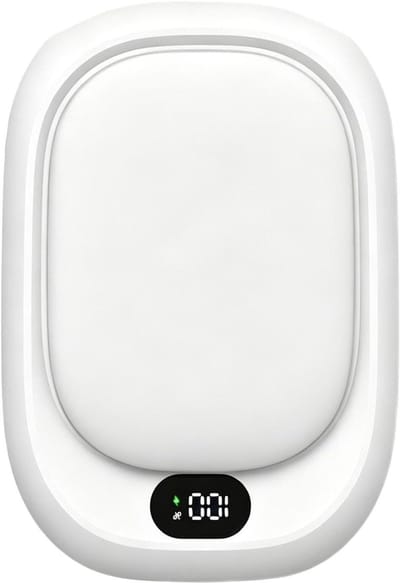 Riemventilator - Heupventilator Draagbaar - Persoonlijke Koeling - Digitaal Batterij Display - 11.7x8x5.9cm - Wit