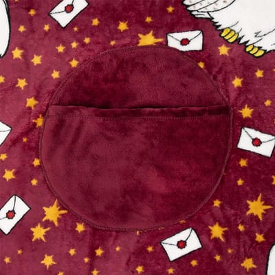 Harry Potter Hedwig 2‑in‑1 Cushion Blanket – Officieel Gelicentieerde Zachte Opvouwdeken, 120 × 150 cm- Paladone