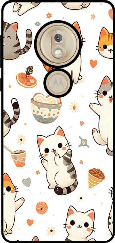 Smartphonica Telefoonhoesje Geschikt voor Motorola Moto G7 Play met katten opdruk - TPU backcover case cat design geschikt voor Motorola Moto G7 Play