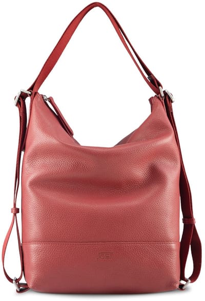 JOST Leren Schoudertas Vika 2-Way Bag Red Donkerrood