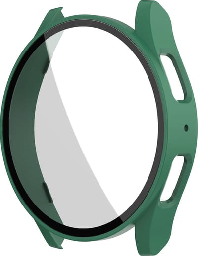 Stravo Screen protector case voor Samsung Galaxy Watch 7 - 40mm - Full Cover Hard Case / Beschermend Hoesje - Groen - Samsung Galaxy Watch 7 - 40mm screenprotectors