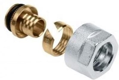 Bonfix Vloerverwarming Adaptor TP 98 - pilaar - knelring en wartel - voor kunststofleidingsysteem 14 x 2,0 - euroconus