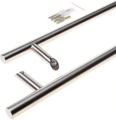 Intersteel Deurgrepen set T-schuin ø 30 mm - 500 mm rvs geborsteld