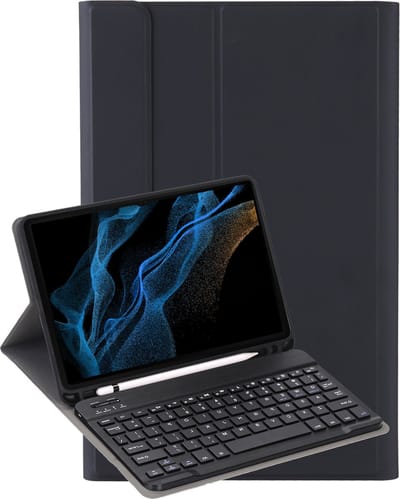 Hoesje - Geschikt voor Samsung Galaxy Tab S9 Ultra - Toetsenbord Case - Keyboard Book Cover - Hoes - Zwart