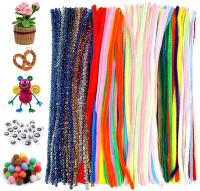 400 Stuks Chenille Pijpenragers in 47 Kleuren voor Creatieve DIY Projecten en Versieringen