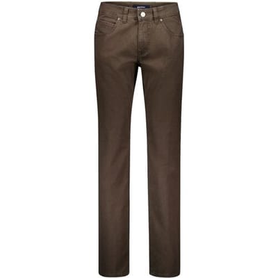 Gardeur Broek Bill Everyday Fine Patterned Cotton Soft Touch Comfort Stretch Bruin / male