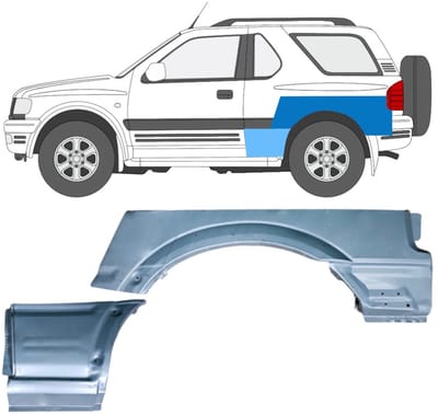Reparatiepaneel achterspatbord voor Opel Frontera B 1999-2002 / Links / Set