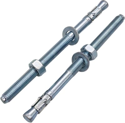 Wedge Anchors - Metal Dowels Anchor Bolt - Bevestigen in Beton - Gealuminiseerd Staal - M12 x 180 mm - Zilver