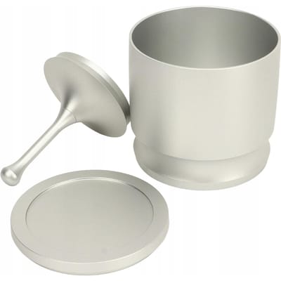 58mm Aluminiumlegering Koffiepoeder Picker Doseerbeker met Doseerring Koffiepoeder Opvanger zilver